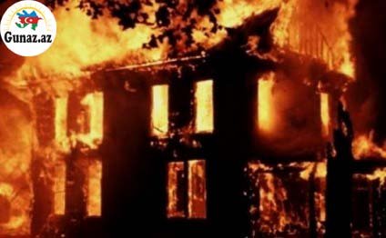 Bakıda 8 otaqlı ev yandı