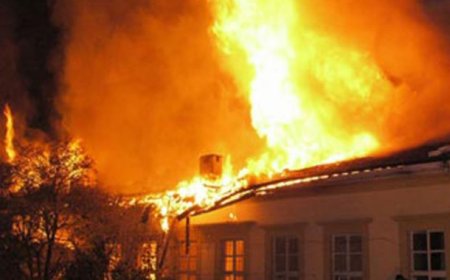 Xızıda 4 otaqlı ev yandı