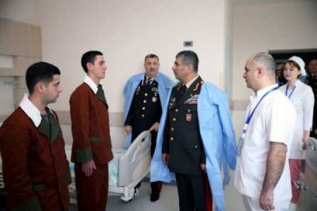 Zakir Həsənov hərbi tibb müəssisələrində - FOTOLAR