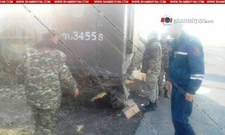Ermənistanın hərbi maşını qəzaya düşdü- YARALANANLAR VAR (FOTOLAR)