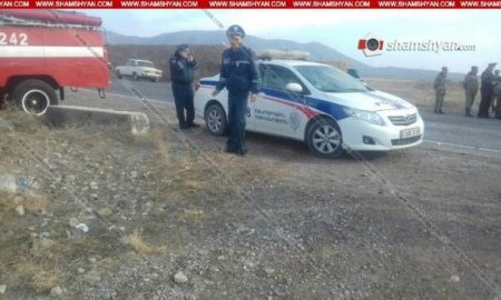Ermənistanın hərbi maşını qəzaya düşdü- YARALANANLAR VAR (FOTOLAR)
