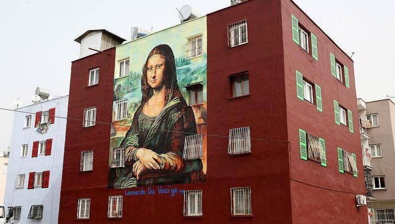 "Mona Liza" nı bina üzərində yaratdı