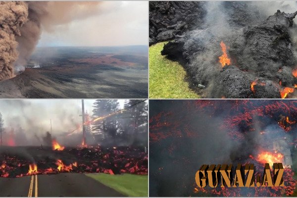 ABŞ-da lava axını onlarla evi yandırıb - VİDEO
