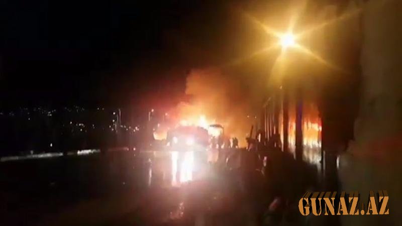 İranda dəhşətli qəza: 27 nəfər yanaraq öldü – VİDEO