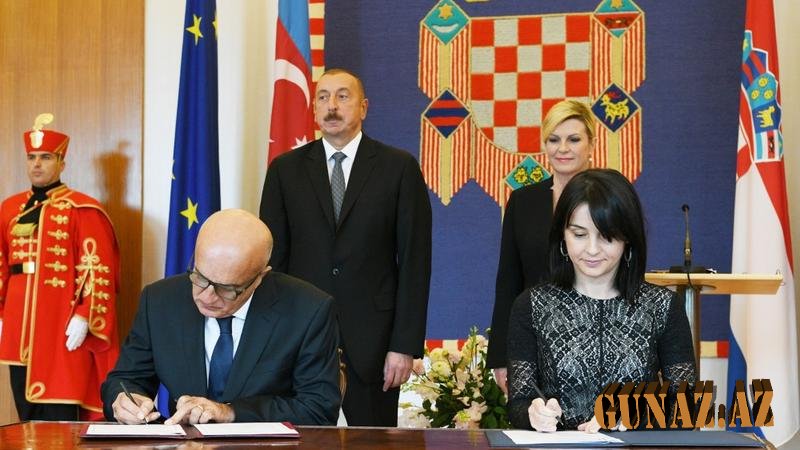 Azərbaycan-Xorvatiya sənədləri imzalandı - FOTO