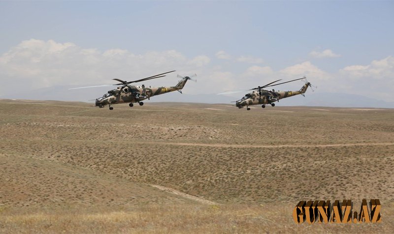Naxçıvanda helikopterlər havaya qalxdı