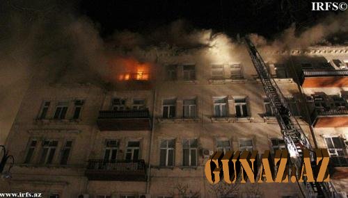 Bakıda yaşayış binası yandı: 8 nəfər təxliyyə edildi