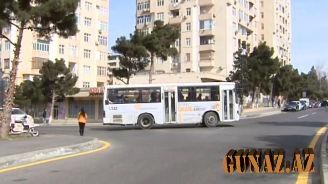 Bakıda avtobus sürücüsündən kobud qayda pozuntusu - VİDEO