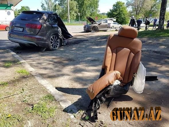 “Audi Q7 ” qəza nəticəsində iki yerə bölündü - FOTO/VİDEO