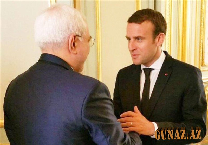 İran xarici işlər naziri Fransa prezidenti ilə görüşüb