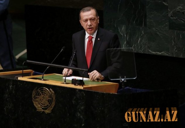 Türkiyə Prezidenti Rəcəb Tayyib Ərdoğan BMT Baş Assambleyasında çıxışı