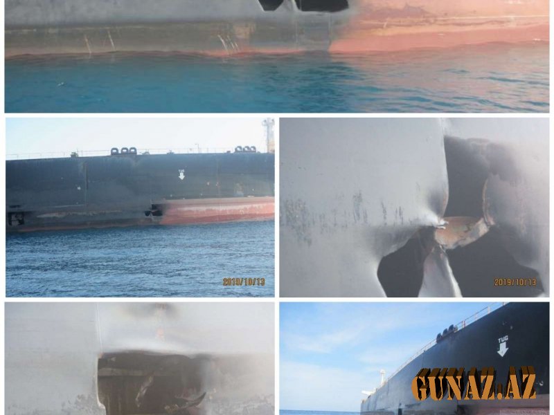 İran vurulan neft gəmisinin və ona dəyən maddi xəsarətlərin görüntülərini yayımlayıb