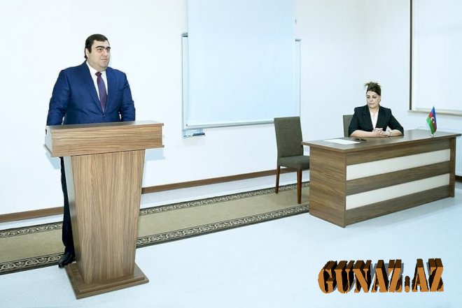 Yeni rektoru Vasif Talıbovun oğlu təqdim etdi