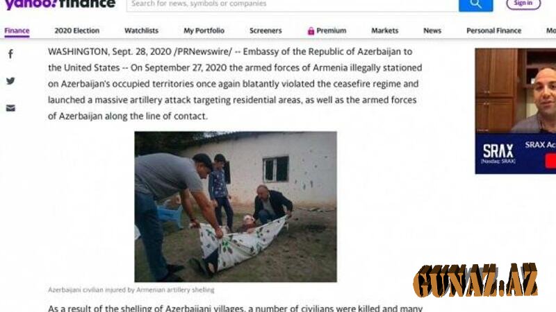 Ermənistan Azərbaycanın mülki əhalisini öldürür - ABŞ mediası