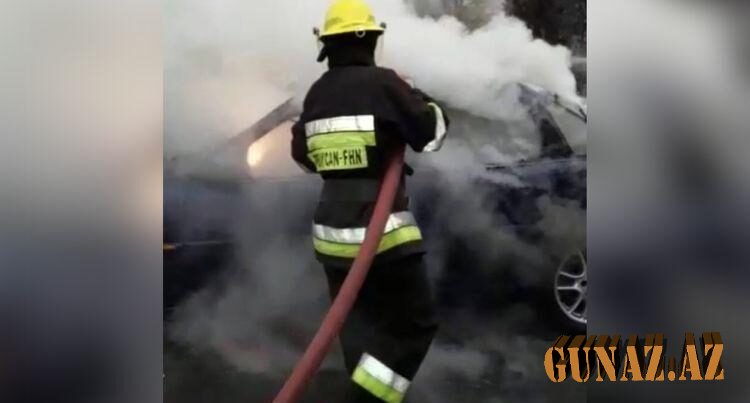 Göyçayda iki avtomobil yandı - FHN
