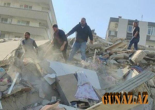 İzmirdə güclü zəlzələ: yaralananlar var - Foto