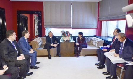 Azərbaycan prezidenti isveçrəli həmkarı ilə görüşüb FOTO