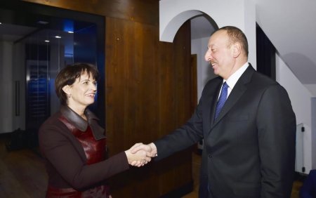 Azərbaycan prezidenti isveçrəli həmkarı ilə görüşüb FOTO