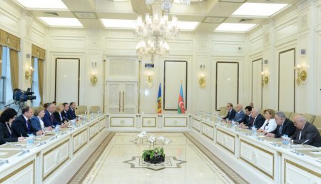 Moldova prezidenti Milli Məclisdə - Foto