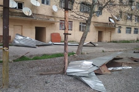 Bərdə rayonunda əsən güclü külək bir sıra fəsadlar törədib - FOTO