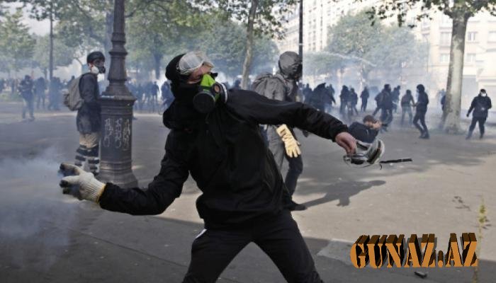 Parisdə etirazlar: 32 nəfər saxlanıldı