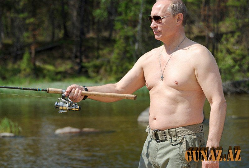 Putinin istirahətindən görüntülər - FOTO