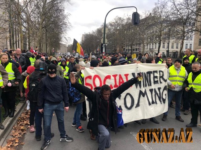 Təcili: Fransa etirazları Belçikaya sıçradı – Paytaxtda ara qarışdı/Foto