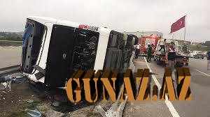 Türkiyə azərbaycanlıları daşıyan avtobus aşdı: 14 yaralı