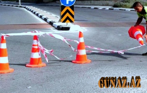 Yanğın oldu, DYP Şəki yolunu bağladı