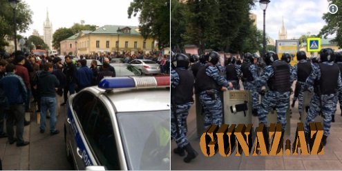 Moskvada etiraz aksiyası: Daha 136 nəfər saxlanıldı