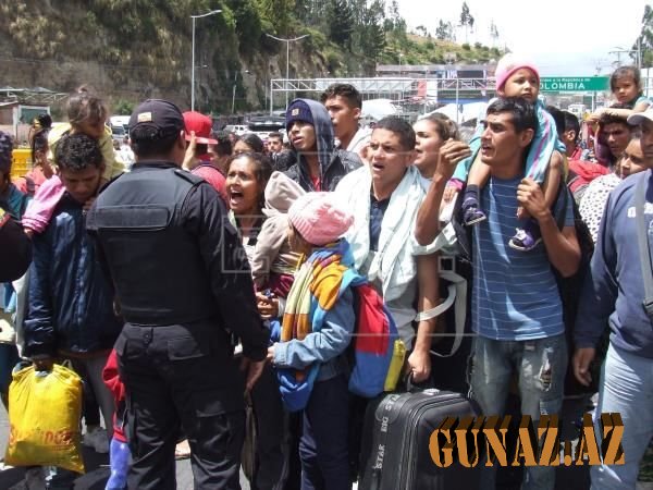 Miqrantlar sərhəddə problem yaratdı - Venesuelalılar vizaya etiraz edir