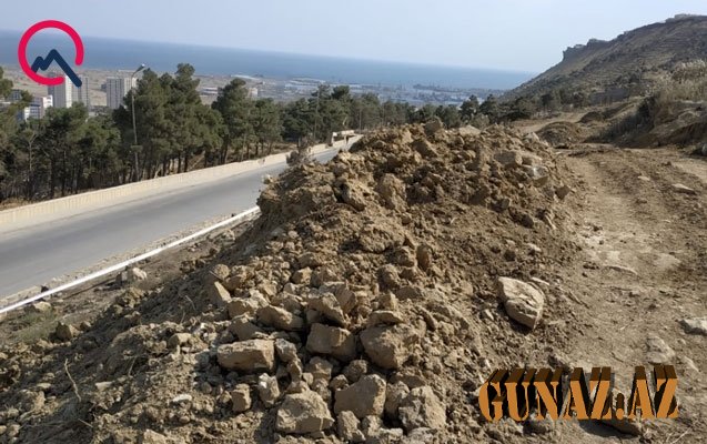 Badamdar şossesində yenidən sürüşmə oldu