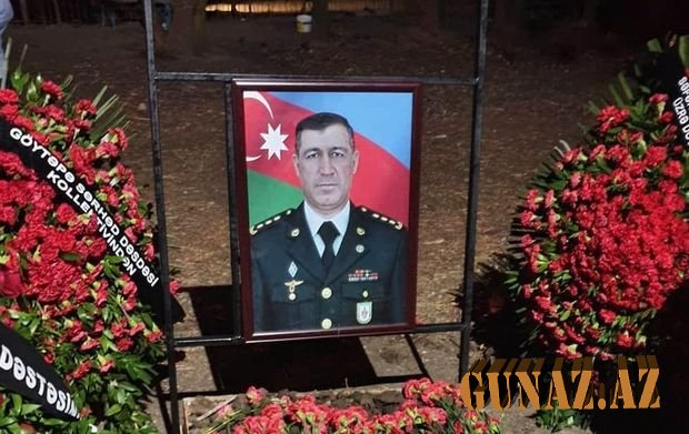 Qəzada faciəli şəkildə ölən qərargah rəisi dəfn edildi - FOTO