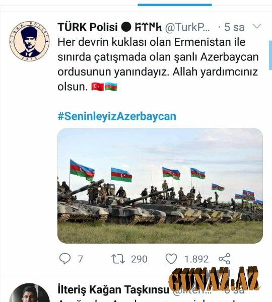 Türkiyəli istifadəçilərdən AZƏRBAYCANA DƏSTƏK