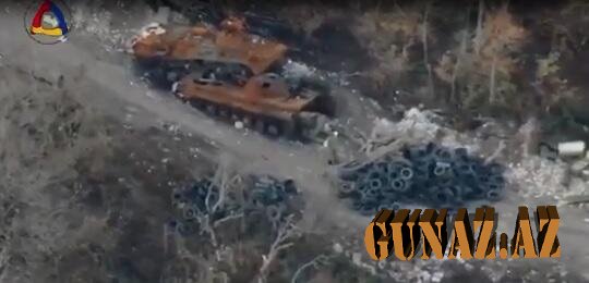 Ermənilərin “vurduğu” 2 tank özlərininki çıxdı - Video