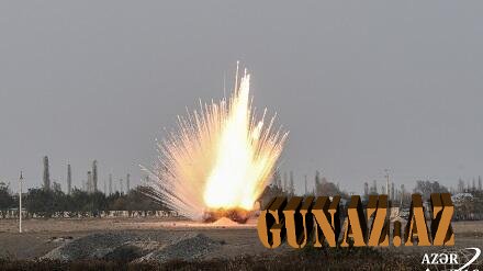 Düşmənin Tərtərə atdığı daha bir fosforlu mərmi