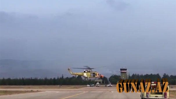 İstanbulda helikopter işıq dirəyinə çırpıldı
