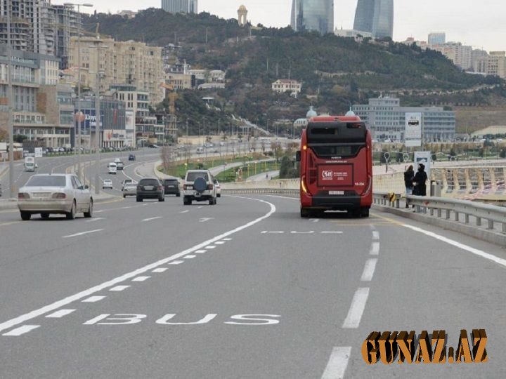 Bakıda bu saatlarda avtobus zolaqlarına girmək olar