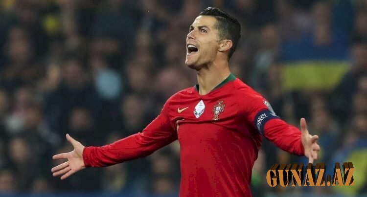 Kriştiano Ronaldo Azərbaycan millisi ilə matçda rekorda imza atıb