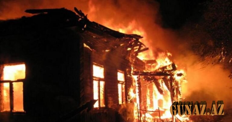 Şəmkirdə inzibati bina yandı