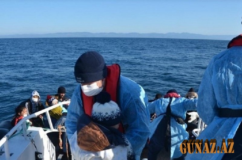 Türkiyənin Sahil Təhlükəsizlik Komandanlığı 55 miqrantı xilas edib