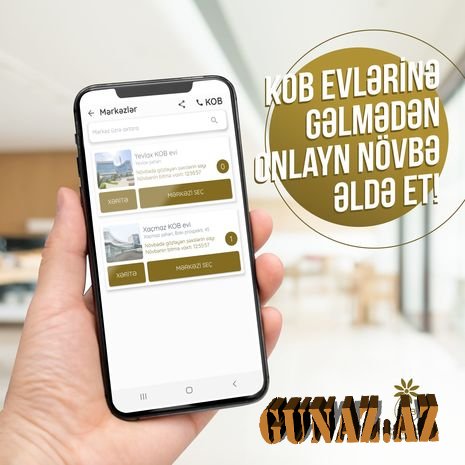 KOB evlərinə gəlmədən onlayn növbə əldə et