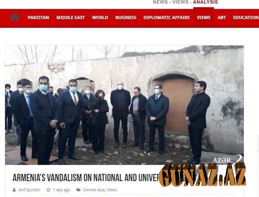 Azad olunan ərazilərimizdə erməni vandallığı Pakistan mediasında