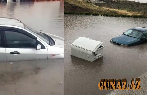 Ankara küçələri su altında qaldı