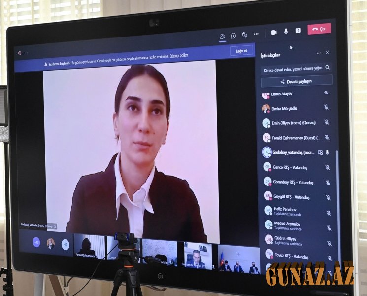 Təhsil naziri videoqəbul keçirdi - FOTO