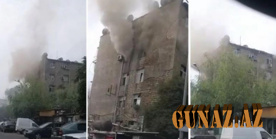 SON DƏQİQƏ: Bakıda yaşayış binasında güclü yanğın