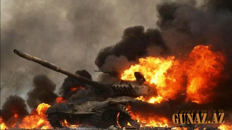 Ermənistan ordusuna məxsus tank partlayıb