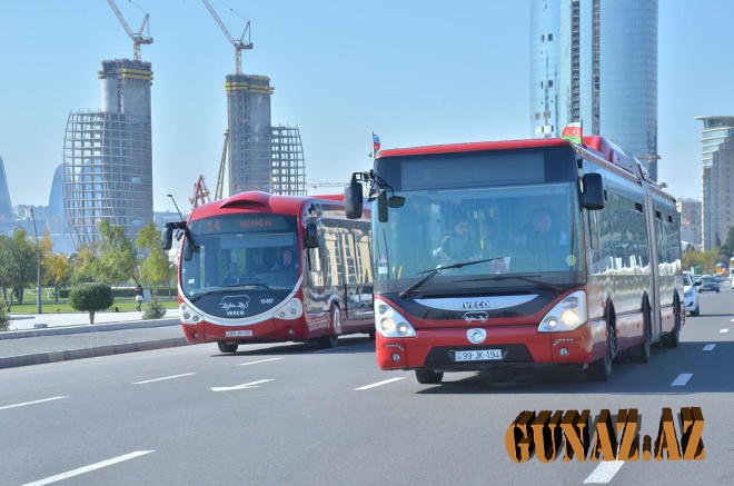 "Baku Bus" avtobusunda yanğın