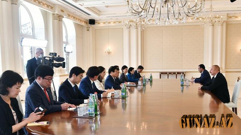 Prezident Koreya Respublikası Milli Assambleyasının sədrini qəbul edib
