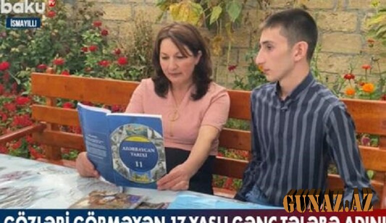 Gözləri görməyən gənc tələbə adını qazandı - VIDEO